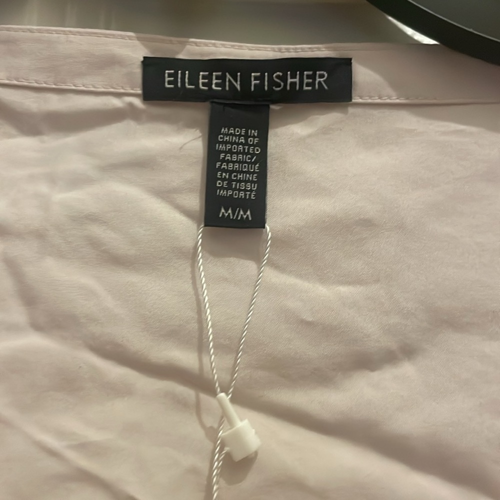 NWT Eileen Fischer Oversized Baby Pink Short Sleeve Top Sz M - Picture 2 of 4